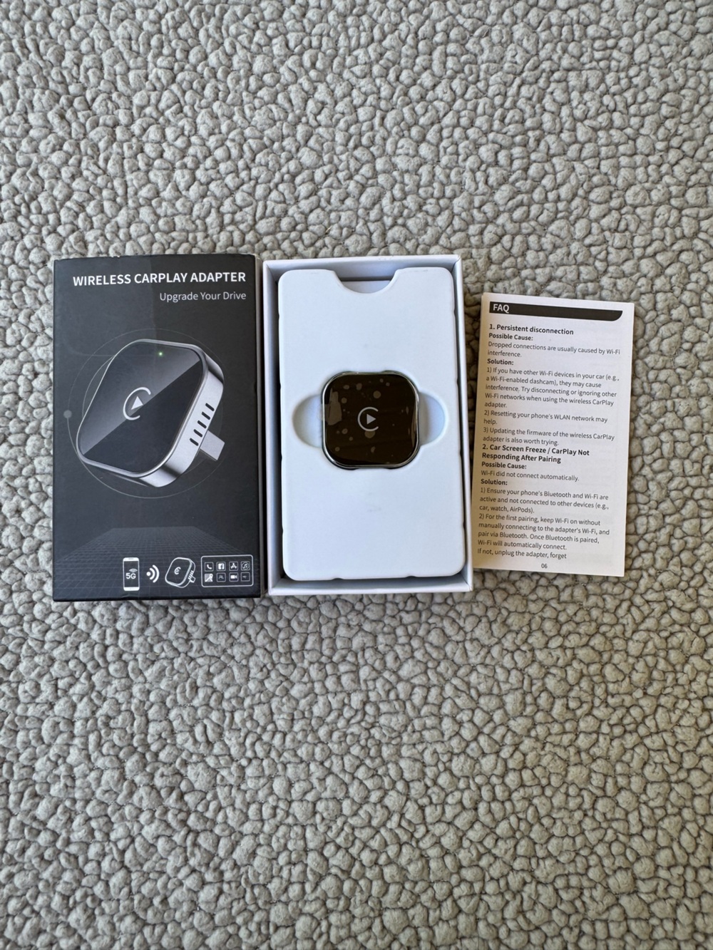 Wireless Carplay Adapter Dongle For iPhone New (Open Box). Black - Picture 4 of 10